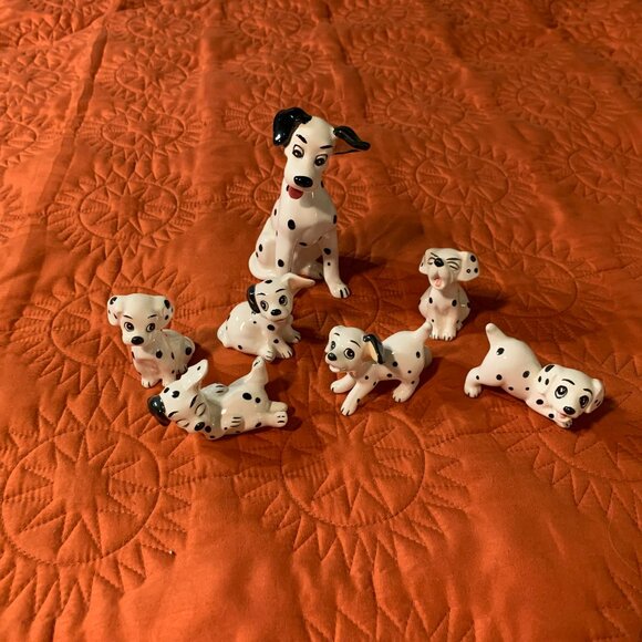 Lot of 7 Vintage Disney 101 Dalmations figures